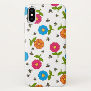 Smiling Flowers and Bees Case-Mate iPhone Case