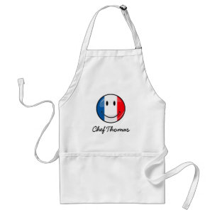 Smiling French Flag Standard Apron