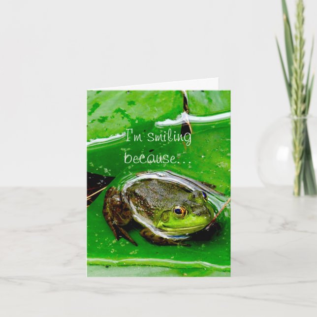 Smiling Frog Note Card (Front)