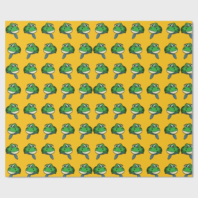 Smiling Frog Wrapping Paper (Flat)