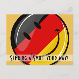 Smiling German Flag Postcard