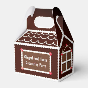 Smiling Gingerbread House chocolate peppermint Favour Box