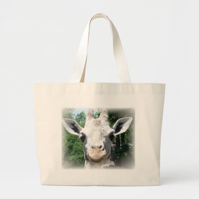 smiling giraffe large tote bag (Front)