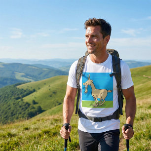 Smiling Goat Cartoon Farm Animal T-Shirt