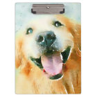 Smiling Golden Retriever in Watercolor