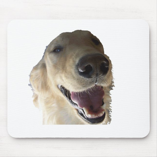Smiling Golden Retriever Mousepad (Front)
