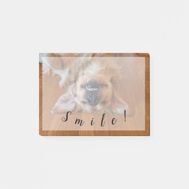 Smiling Golden Retriever Post-it Notes (Front)