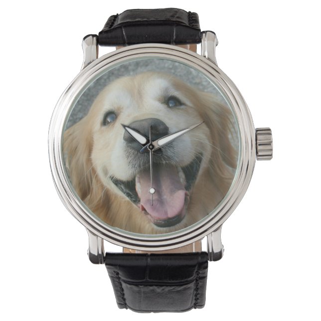 Smiling Golden Retriever Watch (Front)
