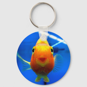Smiling Goldfish Key Chain