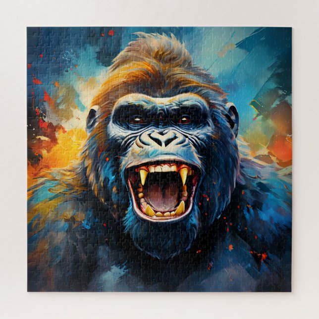 Smiling Gorilla  Jigsaw Puzzle (Vertical)