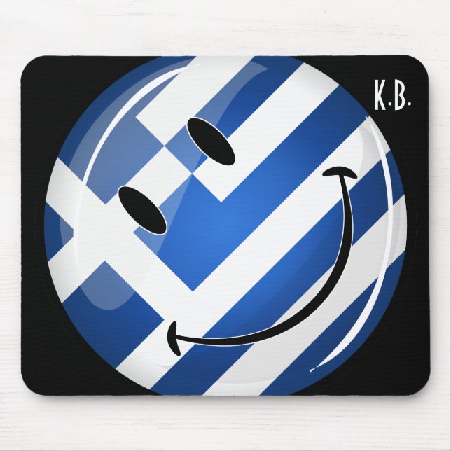 Smiling Greek Flag Mouse Pad (Front)