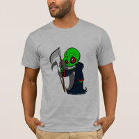 Smiling Grim Reaper Illustration Creepy Cool