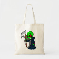 Smiling Grim Reaper Illustration Creepy Cool