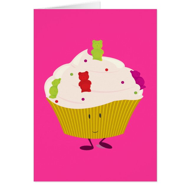 Smiling gummy bear cupcake (Front)