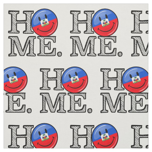 Smiling Haitian Flag Housewarming Fabric (Swatch)
