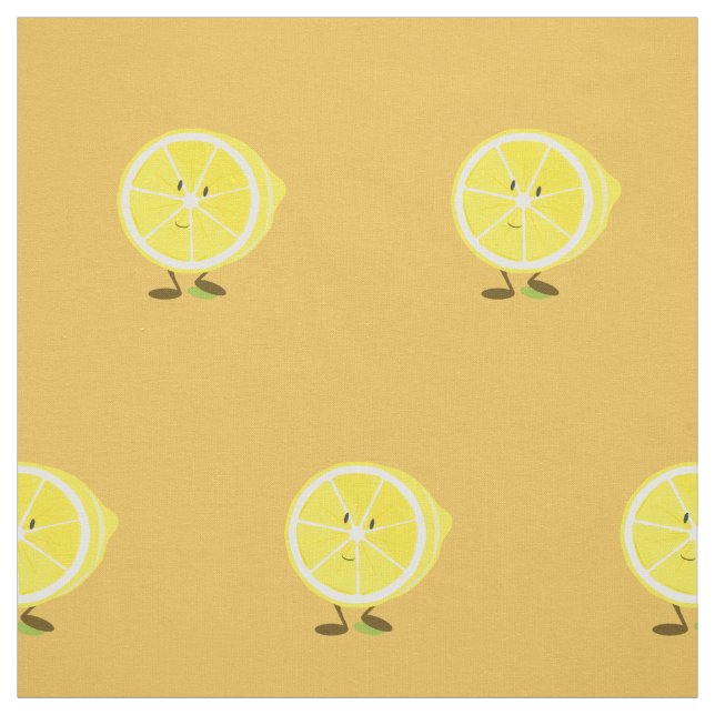 Smiling half lemon fabric (Swatch)