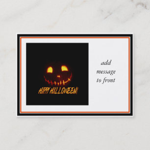 Smiling Halloween Jack-o-Lantern Business Card