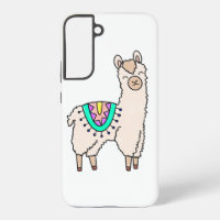 smiling happy llama alpaca cartoon animal drawing