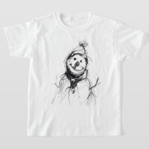 Smiling Happy Snowman T-Shirt