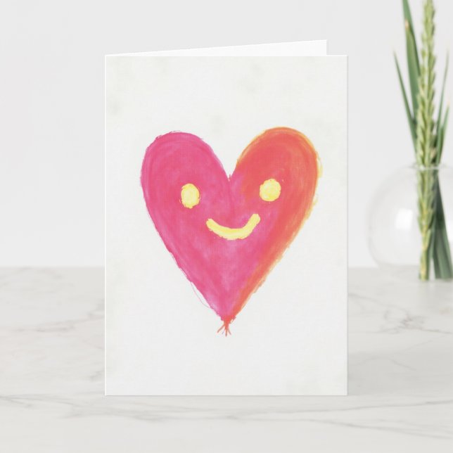 Smiling Heart Love Card (Front)