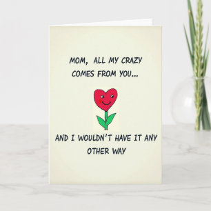 Smiling Heart Moms Day Card