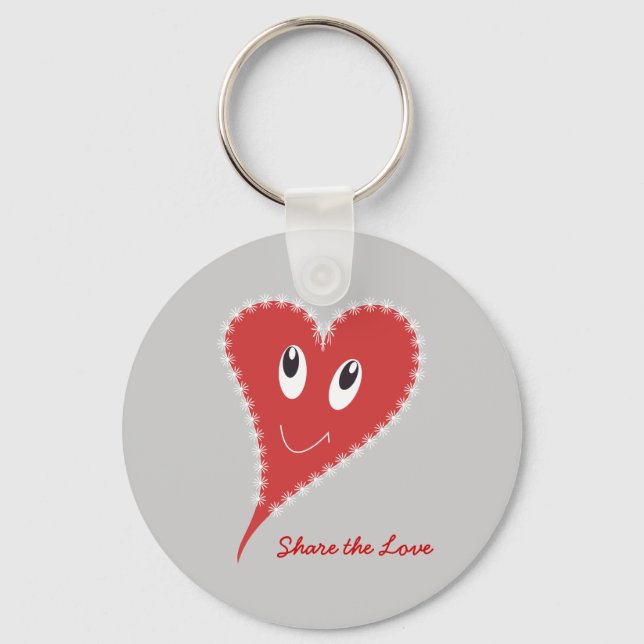 Smiling Heart Valentine’s Key Ring (Front)