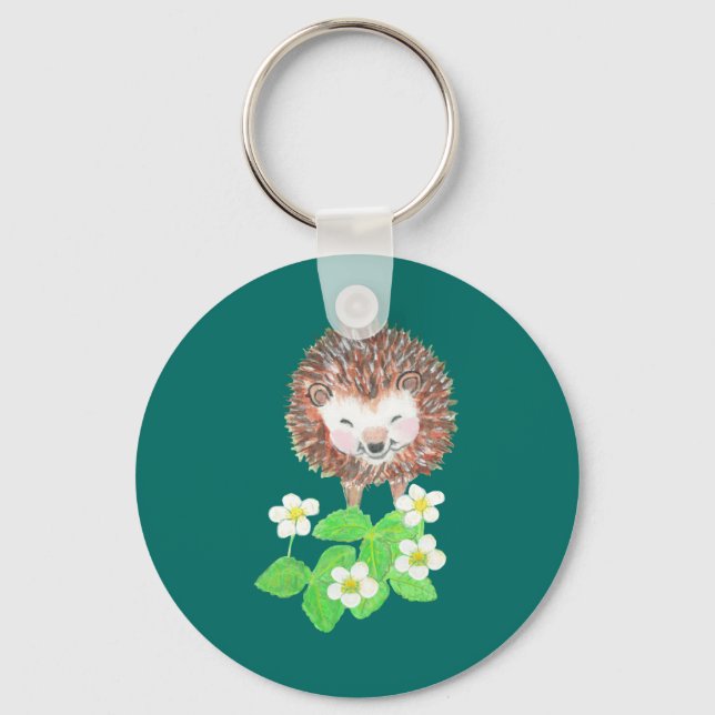 Smiling Hedgehog Key Ring (Front)