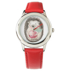 Smiling Hedgehog with Apple Personalised Watch