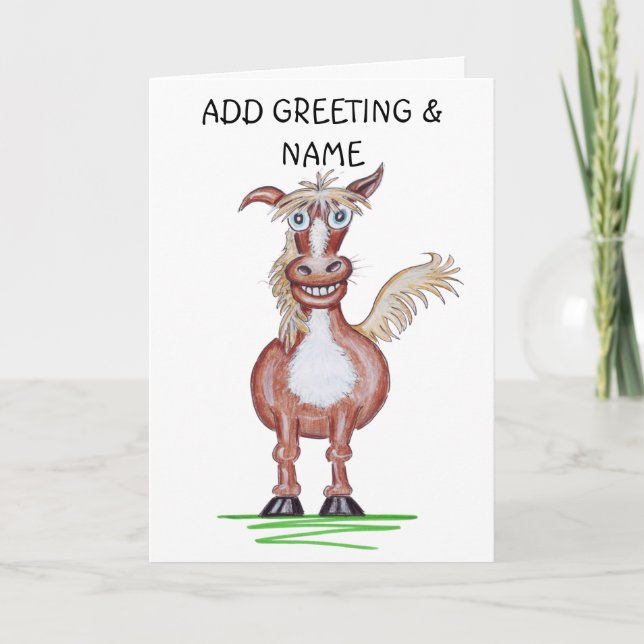 Smiling Horse  Card (Front)