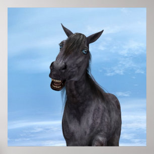 Smiling Horse Poster