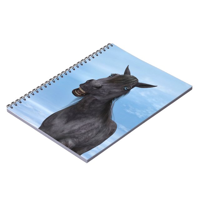 Smiling Horse Spiral Notebook (Left Side)