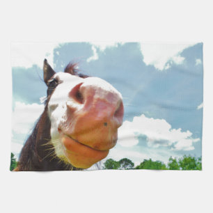 Smiling Horse Tea Towel