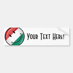 Smiling Hungarian Flag Bumper Sticker
