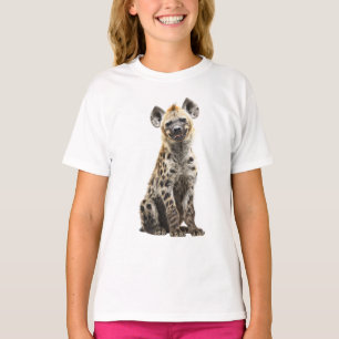 Smiling Hyena Portrait Digital Art Print - Vibrant T-Shirt