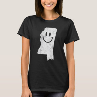 Smiling In Ms U2013  Mississippi Happy Face T-Shirt