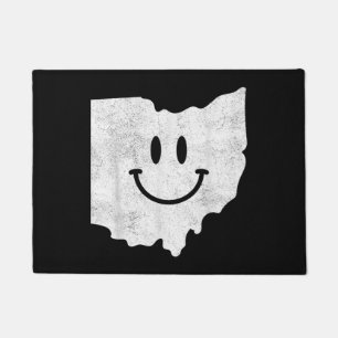 Smiling in OH – Funny Ohio Happy Face  Doormat