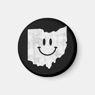 Smiling in OH – Funny Ohio Happy Face Magnet