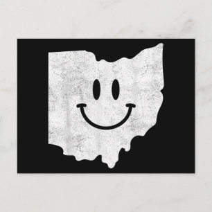 Smiling in OH – Funny Ohio Happy Face  Postcard