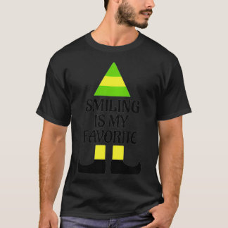Smiling is my favourite Christmas ELF Matching fam T-Shirt