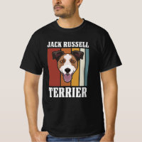 Smiling Jack Russell Terrier Retro