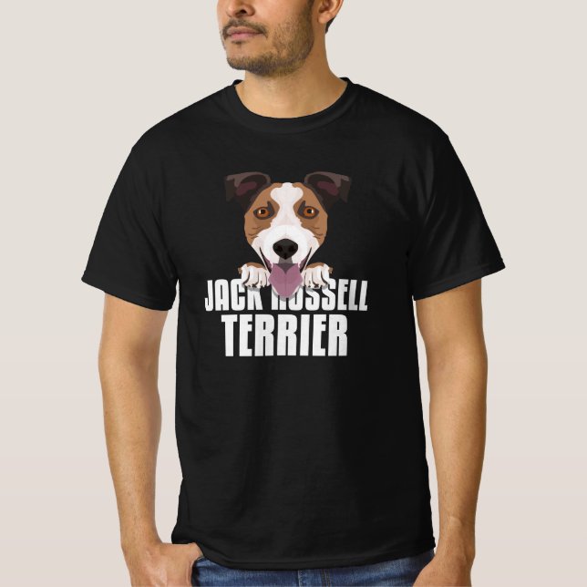 Smiling Jack Russell Terrier T-Shirt (Front)