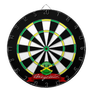 Smiling Jamaican Flag Dartboard