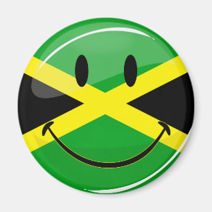 Smiling Jamaican Flag Magnet