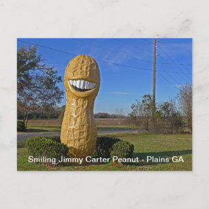 Smiling Jimmy Carter Peanut - Plains Georgia Postcard