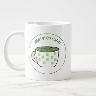 Smiling Kawaii Matcha Large Coffee Mug