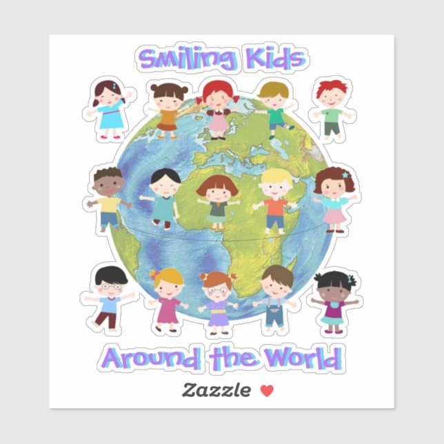 Smiling Kids Around the World Sticker (Sheet)