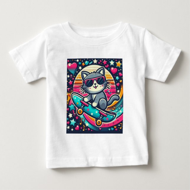 Smiling Kitten Baby T-Shirt (Front)