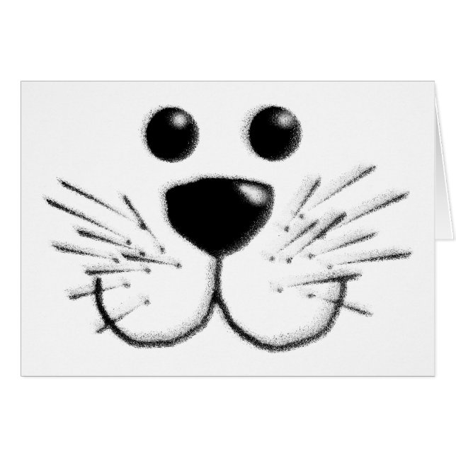 Smiling Kitty Cat Face (Front Horizontal)