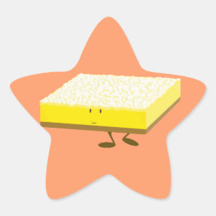 Smiling lemon bar character star sticker