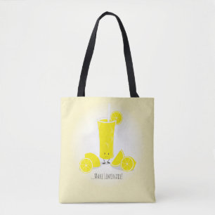 Smiling Lemonade Glass Tote Bag